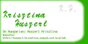 krisztina huszerl business card